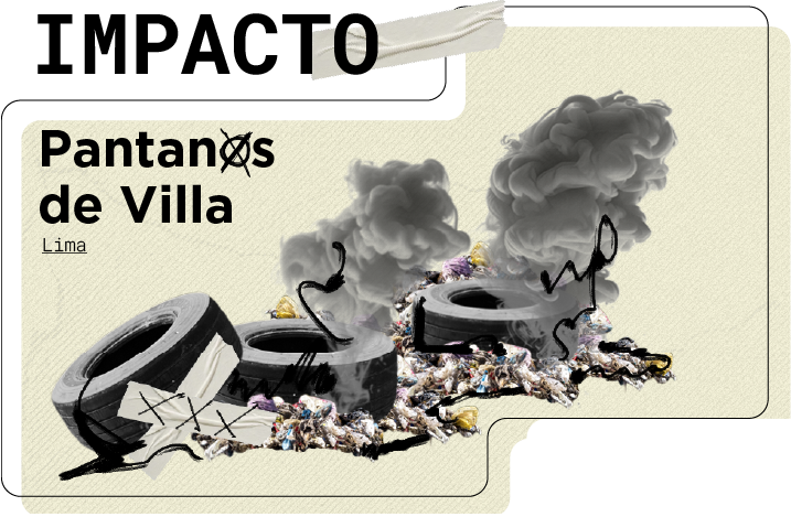 <ul><li>Más de 3 hectáreas se utilizan como botadero, en las inmediaciones de Pantanos de Villa. </li><li>En la zona se recogen de 8 a 9 toneladas de basura al día. </li><li>En Pantanos de Villa existen 10 puntos críticos de basura (botaderos informales).</li></ul>